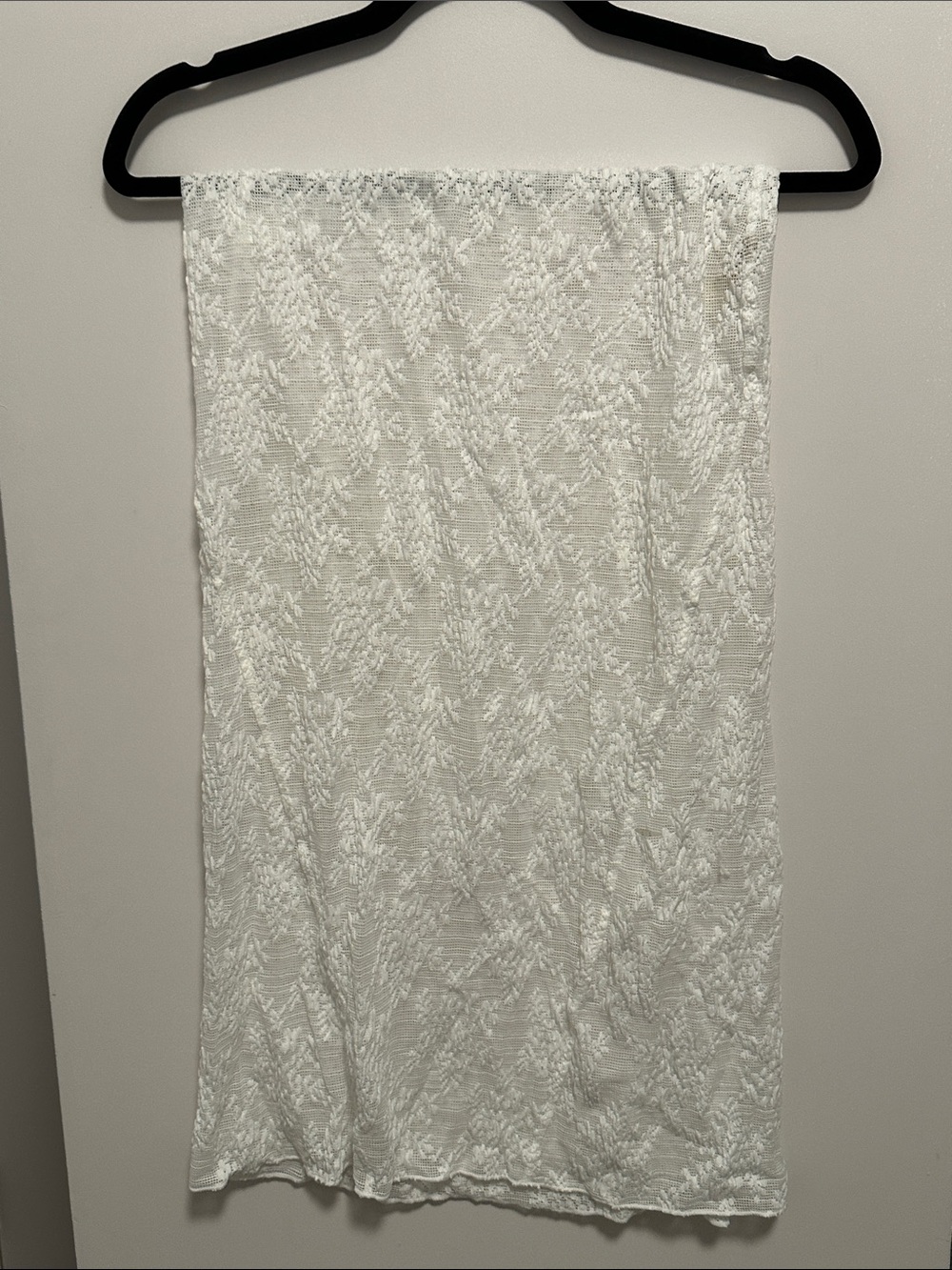 Free People White Lace Midi Skirt